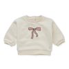 Sproet & Sprout Ivory Bow Baby Sweatshirt
