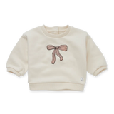 Sproet & Sprout Ivory Bow Baby Sweatshirt