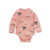 Sproet & Sprout Peach Parfait Bows Romper
