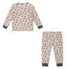 Whipped Cocoa Cream Velour Floral Pajama