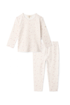 Lux Off White and Pink Leaf Cherry Pajama