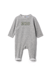 Whipped Cocoa Grey Mix Bro Velour Footie