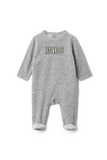 Whipped Cocoa Grey Mix Bro Velour Footie