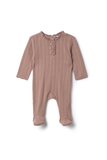 Whipped Cocoa Blossom Pointelle Footie