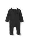 Whipped Cocoa Charcoal Pointelle Footie
