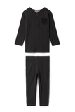 Whipped Cocoa Charcoal Pointelle Pajamas