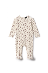 Seal Cream Printed Floral Footie