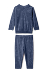 Whipped Cocoa Blue Embossed Star Pajamas