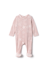 Whipped Cocoa Pink Embossed Star Footie