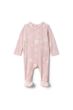 Whipped Cocoa Pink Embossed Star Footie