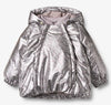 Wheat Silver Floral Morgen Puffer Jacket