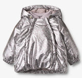 Wheat Silver Floral Morgen Puffer Jacket