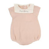 Lilette Soft Pink Knit Collar Romper