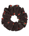 Emile Et Ida Poppy Noir Scrunchy