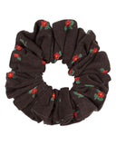 Emile Et Ida Poppy Noir Scrunchy