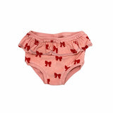 Piupiuchick Pink Red Bow High Waist Shortie