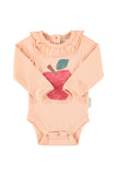 Piupiuchick Pink/Red Apple Bodysuit