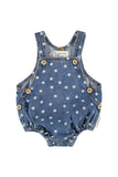 Piupiuchick Navy Denim Star Baby Romper