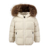 Scotch Bonnet Beige/Brown Fur Hood Coat