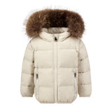 Scotch Bonnet Beige/Brown Fur Hood Coat