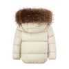 Scotch Bonnet Beige/Brown Fur Hood Coat