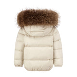 Scotch Bonnet Beige/Brown Fur Hood Coat