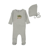 Bee & Dee Storm Crochet Basket Footie/Bonnet