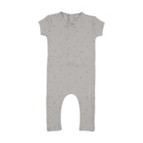 Bee & Dee Dusty Blue Pointelle Flower Romper