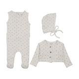 Bee & Dee Chalk White Girl Floral Cardigan Outfit