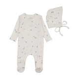 Bee & Dee Chalk White Boy Sweet Berry Footie/Bonnet