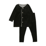 Bee & Dee Blackest Black Velour Pajamas