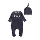 Bee & Dee Blue Sea Winter Geese Footie and Beanie