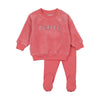 Bee & Dee Hibiscus Velour Petite 2PC