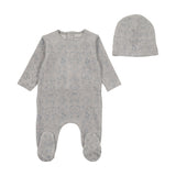 Bee & Dee Blue Cloud Babyland Toile Footie/Beanie
