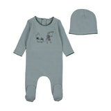 Bee & Dee Blue Fog Promenade Footie/Beanie