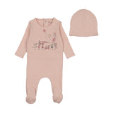 Bee & Dee Coral Pink Little Tot Footie/Bonnet