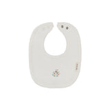 Ely's & Co Floral Ivory Ribbed Print Bib