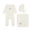 Bopop White/Blue Rocking Horse Set