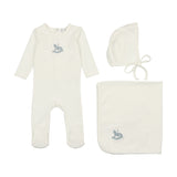 Bopop White/Blue Rocking Horse Set