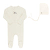 Ely & Co Ivory Boy Velour Bike Footie and Bonnet