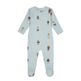 Crew Kids Light Blue Bear Footie