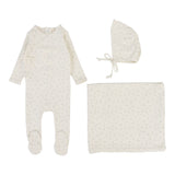 Lilette Cream/Pink Bud Layette Set