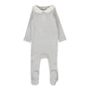 Lilette Dusty Blue Embroider Emblem Footie