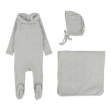 Lilette Light Blue Pointelle Collar Layette Set