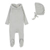 Lilette Light Blue Pointelle Collar Footie Set