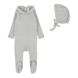Lilette Light Blue Pointelle Collar Footie Set