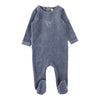 Lilette Slate Velour Forest Footie