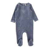 Lilette Slate Velour Forest Footie