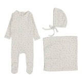 Lilette Cream/Blue Bud Layette Set