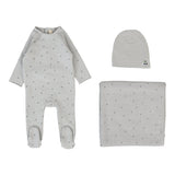 Lilette Pale Blue Cherry Print Layette Set